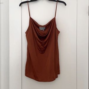 ANTHROPOLOGIE brown spaghetti strap top *NEW*
